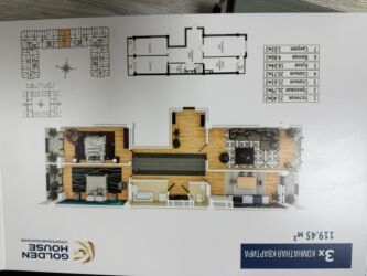 агентство недвижимости бишкек продажа домов: 3 бөлмө, 119 кв. м, Элитка, 5 кабат, ПСО (өзү оңдоп түзөтүп бүтүү үчүн)