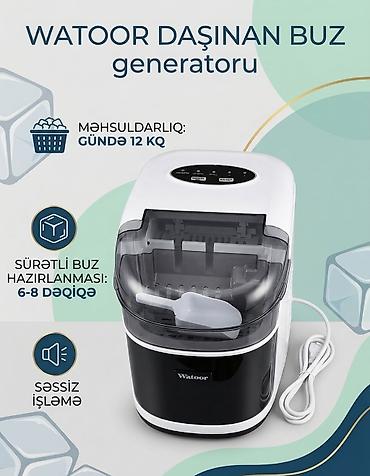 Digər məişət texnikası: Yeni, kompakt və portativ Watoor buz aparatı. Ev, bağ evi və ya ofis — 1