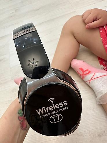 беспроводная: Беспроводные наушники Wireless T7 - складные Bluetooth наушники с — 5