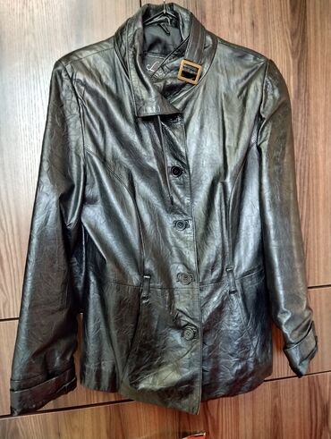 длинная кожаная куртка: Кожаная куртка, L (EU 40)