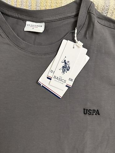 polo assn: Futbolka, U.S. Polo Assn, S, rəng - Boz — 1