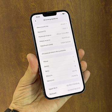 air 13: IPhone 13 Pro Max, Б/у, 128 ГБ, Pacific Blue, Чехол, 100 % — 5