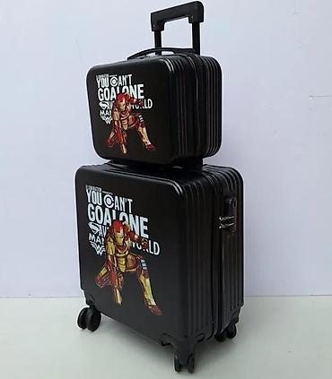Putni koferi i torbe: Set kofera sa motivom superheroja – 2 dela - Dizajn: crni kofer i — 3