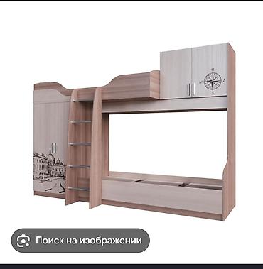 вру: Двухъярусная кровать «Город» с системой хранения + 1 матрас - — 4