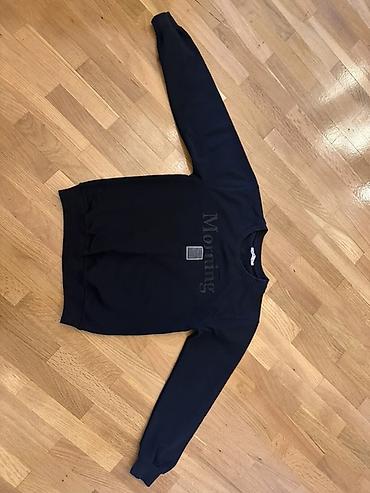 vetrofka kişi: Qara rəngli uzunqollu sweatshirt - Kəsim: Klassik, rahat oversize-ə — 1