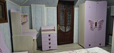 Yataq otağı dəstləri: Yataq desti genc otaği. Dolab yazi masasi kitab refi. Pastel ucun — 6