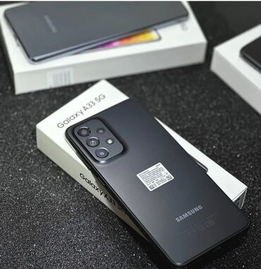 samsung c110: Samsung Galaxy A33 5G, 128 GB, rəng - Qara, Sensor, İki sim kartlı, Face ID