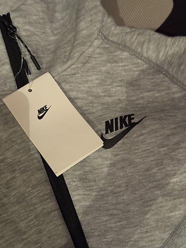 найк теч флиск: Мужская толстовка, M, Nike, Новый, цвет - Серый, Самовывоз, Платная доставка — 5