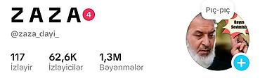 Tiktok səhifəsi satılır 62K - 1200AZN Səhifə adı: zaza_dayi_ Tam lalafo.az -da Tiktok səhifəsi satılır 62K - 1200AZN Səhifə adı: zaza_dayi_ Tam