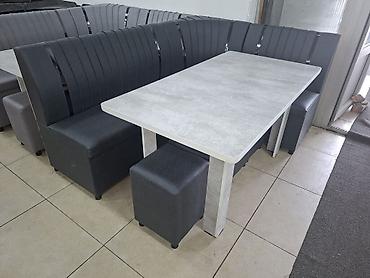 silver kitchen: Кухонный мягкий уголок, Новый, ЛДСП, цвет - Серый — 2