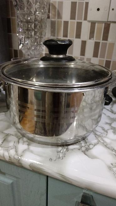 Tava-qazan dəstləri: Qazan, rəng - Gümüşü, Paslanmayan polad — 2