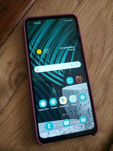 тел б у: Samsung Galaxy A21S, Б/у, 32 ГБ, цвет - Красный, 2 SIM