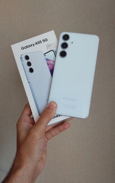 ccit a103w qiymeti: Samsung Galaxy A55, 128 ГБ, цвет - Белый, Сенсорный, Отпечаток пальца, Две SIM карты