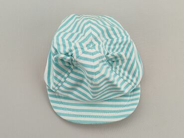 sukienka jeansowa z paskiem: Czapka z daszkiem 9-12 m, wzrost - 80 cm., Bawełna, stan - Dobry