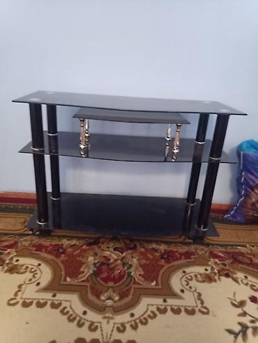 şəkillər profil üçün: Şüşə TV stendi / media konsolu - Rəng: qara (tünd şüşə) - Material — 1