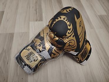 robot əlcək: Boks əlcəkləri – Hell Fight, qara/qızılı dizayn - Ölçü: 10 oz — 4