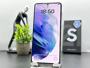 Samsung: Samsung Galaxy S21 5G, Б/у, 128 ГБ, цвет - Белый, 2 SIM — 1