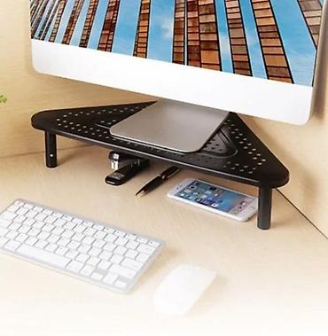 divsn 83: Trokutasto podesivo postolje za monitor – metalno - Dizajn za ugao — 3
