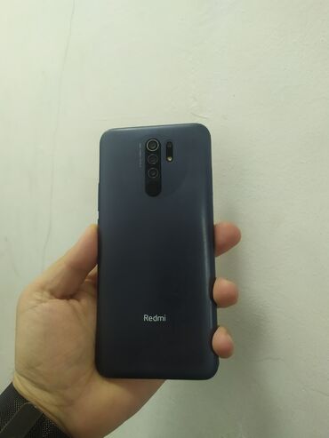 qusar telefon magazalari: Xiaomi Redmi 9, 64 GB, rəng - Qara, 
 Zəmanət, Barmaq izi, İki sim kartlı