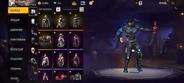 Игровой аккаунт Free Fire с богатой коллекцией скинов, оружия и