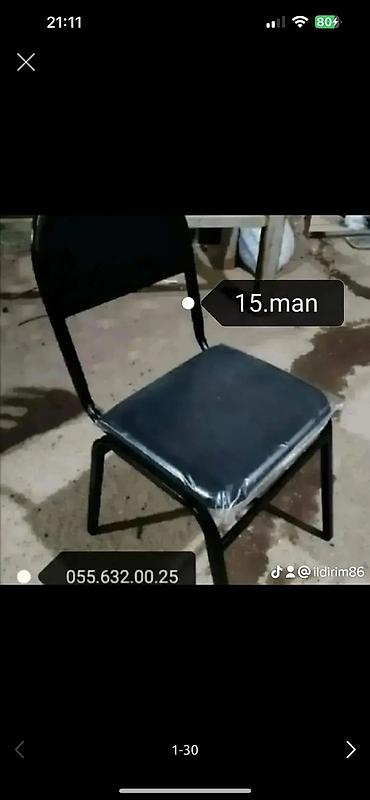 kafe stul: Mətbəx üçün, Yeni, Qatlanmayan, rəng - Bej Stul — 7