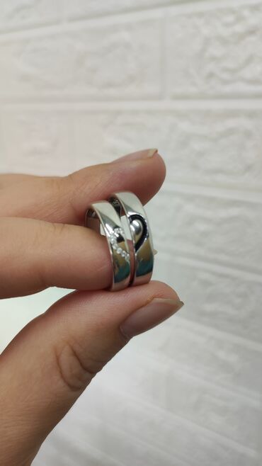 Серебряные кольца: Кольцо, Обручальное, Проба 925, Унисекс, Новый — 5