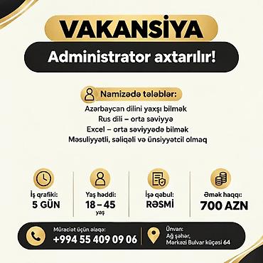 otel xadime: Administrator tələb olunur — 1