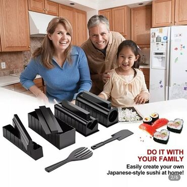 Техника для кухни: Набор (10 предметов)оборудования для приготовления суши в домашних