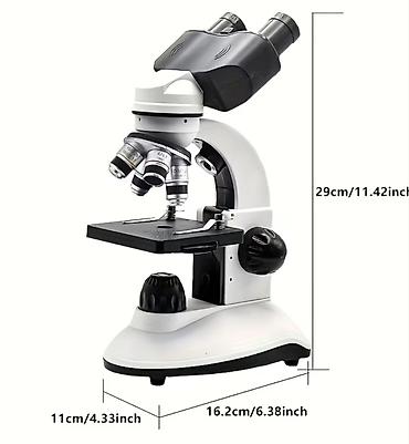 Медтовары: Mokroskop Ikiqat led ishiqlari İkiokulyarlı Bioloji Mikroskop Linza — 8