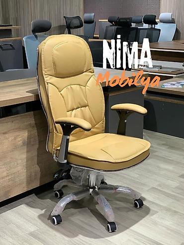 Ofis və oyun kresloları: Yeni, Təkərli, Qolları tənzimlənir, Dəri — 17