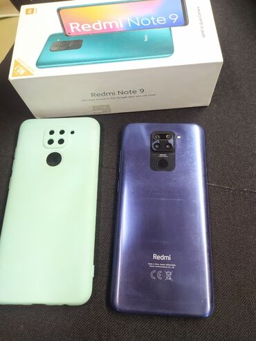 редим 9т: Xiaomi, Redmi Note 9, Б/у, 64 ГБ, цвет - Синий, 2 SIM
