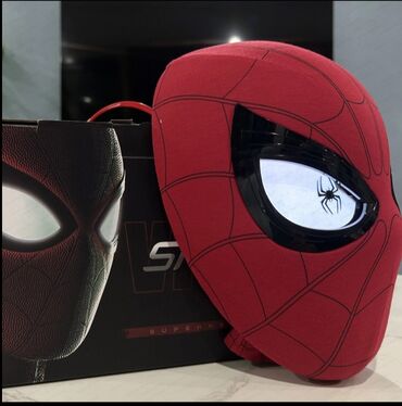 шлем таеквондо: Маска человека паука косплей,движущийся глаза,электронные глаза