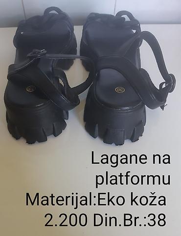 Sandale: Bele i Crne ženske sandale na platformu - Model: otvorene sandale sa — 17