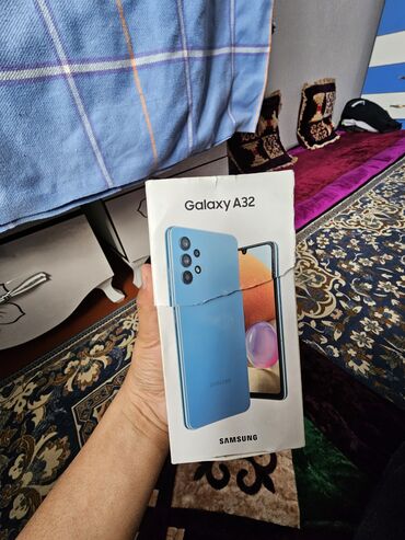 телефон хонар: Samsung Galaxy A22, Б/у, цвет - Голубой, 2 SIM