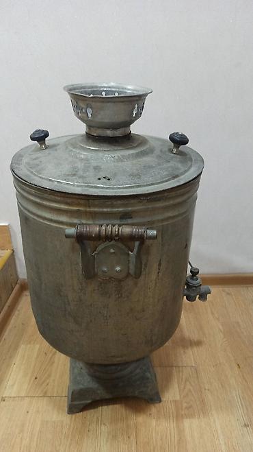 samovar satılır: Köhnə tip kömür/odunla işləyən samovar. 50 litrlik mis — 1