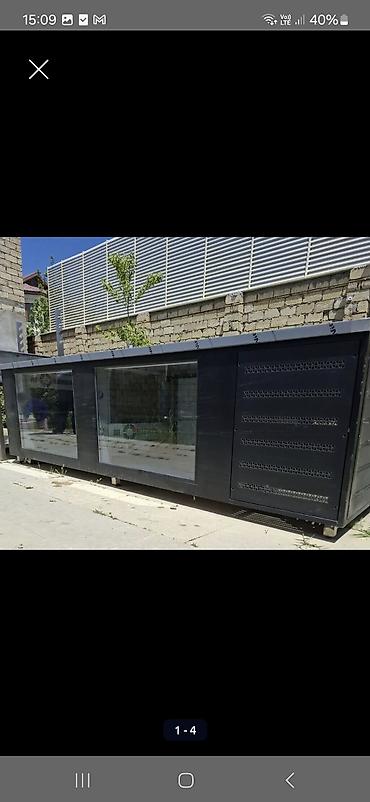 kompressor balonu: Şüşə vitrinli soyuducu köşk/kiosk - Ön tərəfi böyük suse kabab ve et — 3