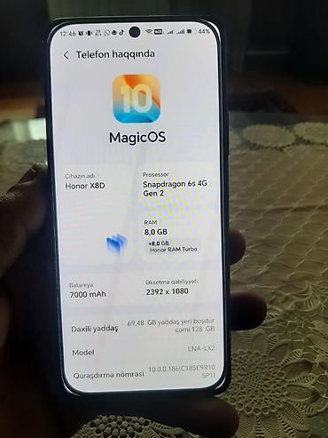 macbook air m: Honor X8b, 128 GB, rəng - Qara — 7