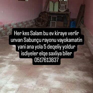 Uzunmüddətli kirayə evlər: Kirayə verilir elqe nömrəsi
