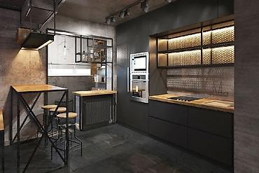 studio diamond: Кухня под заказ в Лофт стиле По индивидуальному дизайн-проекту Высокое — 7