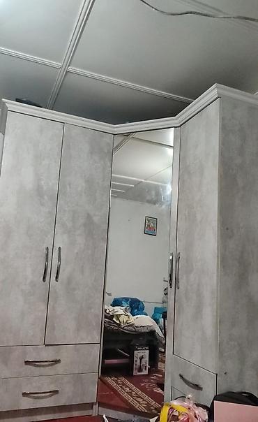 Шифоньер, шкаф для одежды, Б/у, Угловой, ЛДСП at lalafo.kg Шифоньер, шкаф для одежды, Б/у, Угловой, ЛДСП