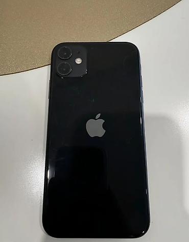 Apple iPhone: IPhone 11, Б/у, 128 ГБ, Черный, Зарядное устройство, Чехол, Кабель, 81 % — 1