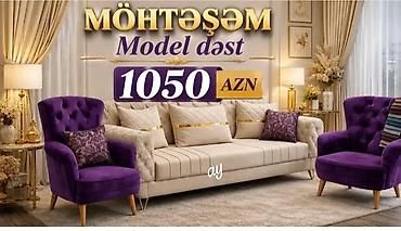 Divan və kreslo dəstləri: Möhtəşəm Model dəst – zövqlü qonaq otağı üçün tam dəst. Tərkib: - 1 — 1