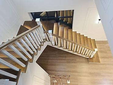 Обшивка лестниц: Лестница на заказ,,, Каражыгач, Жангак, Сосна, Фанера шпон. Баалар — 4