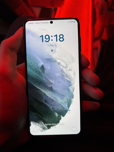 Samsung: Samsung Galaxy S21 5G, 128 GB, rəng - Qara, Zəmanət, Düyməli, Sensor