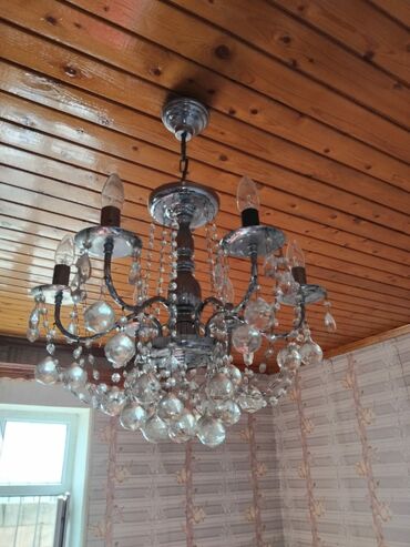 dekor lampalar: Люстра, 6 ламп, Хрусталь