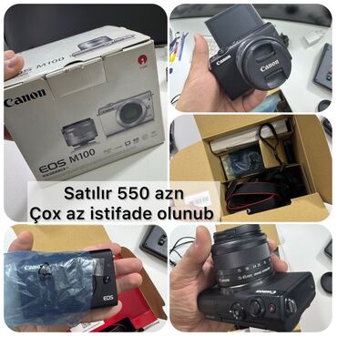 soyuducu ev ucun: Canon EOS M100 – 550 AZN. Evde istifade olunub çox çox az . Problemsiz