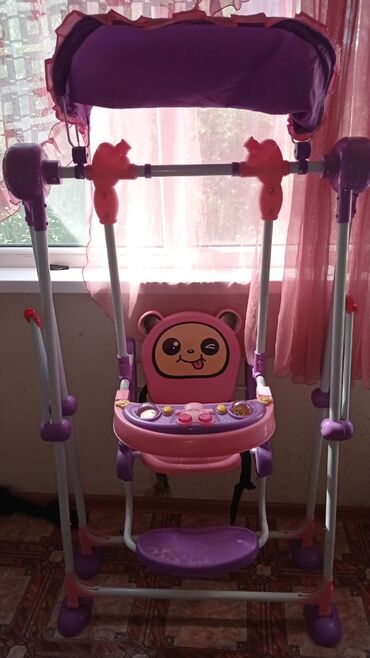 новая детская коляска: Коляска, цвет - Фиолетовый, Новый