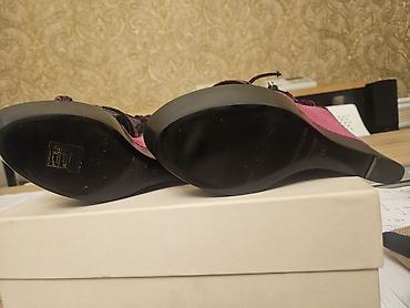 sendel: Vintage Orjinal Burberry qadın sandaleti –39 ölçü. platformalı və içi — 3