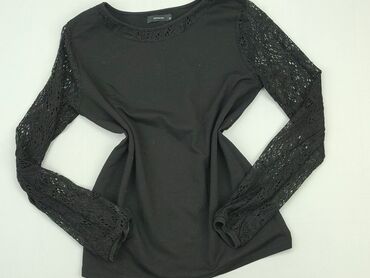 czarne koronkowe bluzki z długim rękawem: Bluzka Damska, Reserved, M, stan - Bardzo dobry