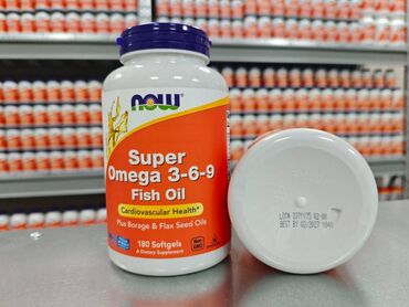 Спортивное питание: NOW Super Omega 3-6-9 (180 капсул) срок годности до февраля 2027 года